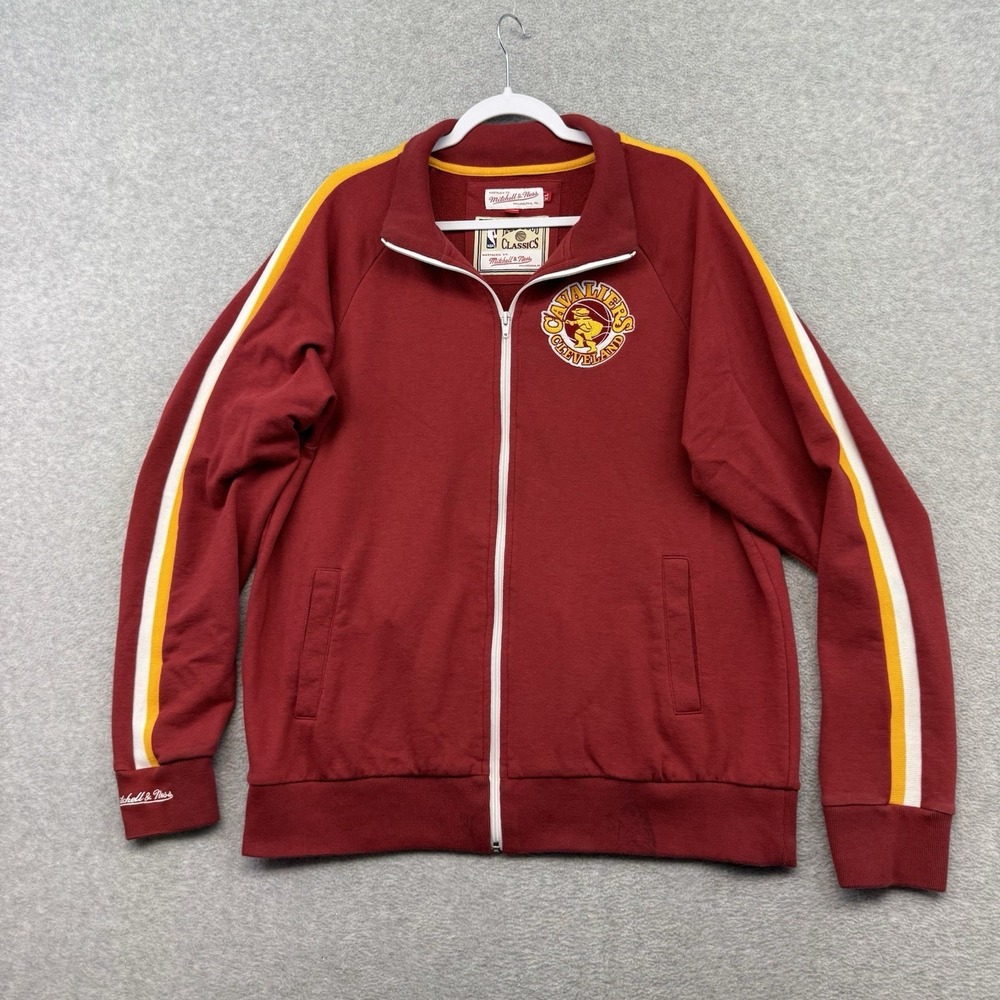 Cleveland Cavaliers Jacket Mens XL Red NBA Basketball Mitchell & Ness Track